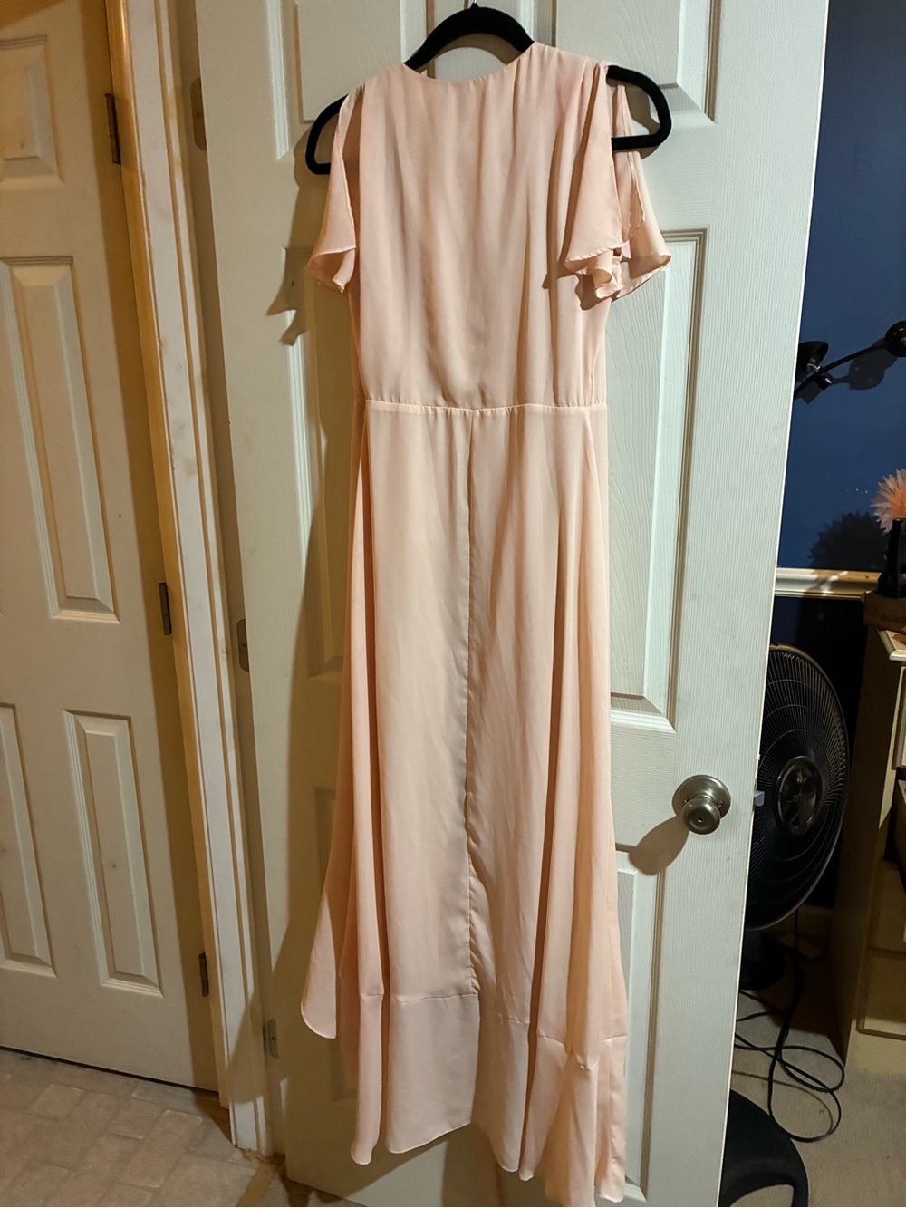 Lulu's Soft Blush High-Low Ruffle Wrap Dress - Picture 3 of 4